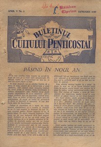 Buletinul Cultului Penticostal - Biserica lui Dumnezeu Apostolica