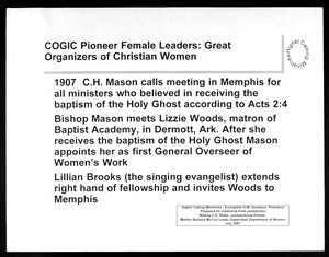 COGIC pioneer female leaders, 1997 (copy 2)