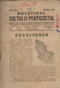 Buletinul Cultului Penticostal - Biserica lui Dumnezeu Apostolica