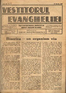 The herald of Gospel, 1947, vol, 3, no. 6 = Vestitorul Evangheliei, 1947, anul III, nr 6