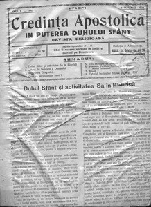 Apostolic Faith - In the Power of Holy Spirit, 1932, vol, 1, no. 1 = Credinţa Apostolică - În puterea Duhului Sfânt, 1932, anul I, nr 1