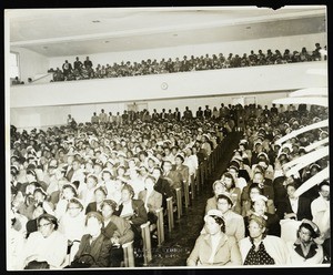 Filled hall, COGIC convocation, Memphis, 1950