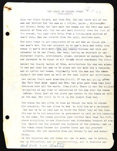 Sermon “She shall be called woman”