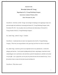 Interview of Adrian K. Young, 2012