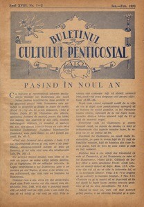 Buletinul Cultului Penticostal - Biserica lui Dumnezeu Apostolica