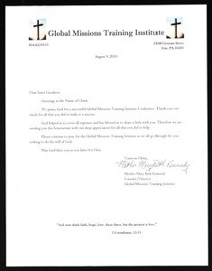 Kennedy, letter, 2010, to Goodson