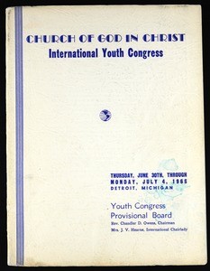 International youth congress, COGIC (31st: 1966), program