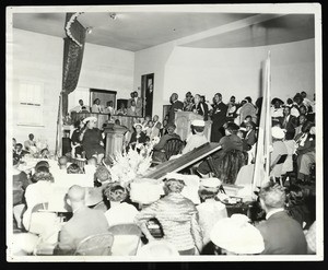 Group of people at an unidentified COGIC service