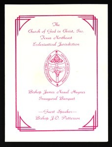 Inauguration banquet invitation, James Neaul Hayne, 1989