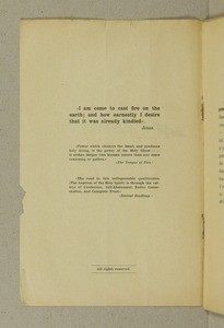 When the fire fell, 1907