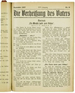 Die Verheissung des Vaters und der Sieg des Kreuzes, 1937, nr. 9