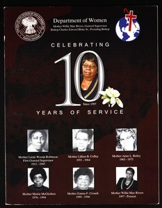 Department of Women Mother Willie Mae Rivers, General supervisor, celebrating 10 years of service, since 1997, 2007