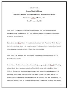 Interview of Mack C. Mason, 2012