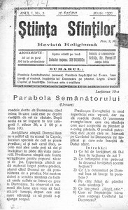 The Science of Saints, 1930, vol, 1, no. 3 = Ştiinţa Sfinţilor, 1930, anul I, nr 3