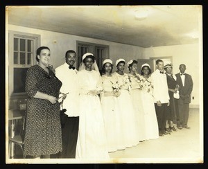 Dr. Mallory and unidentified wedding party