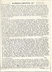 Servant of the Church, Romans 16:1, Circular letter for October 1983