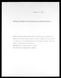 Women's International Convention, COGIC, resolution, 1980 or 1989