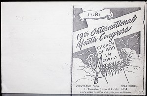 19th International Youth Congress, Church of God in Christ (Cleveland, Ohio) June 23-29, 1954