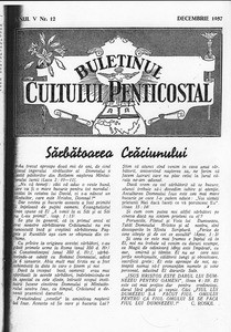 Buletinul Cultului Penticostal - Biserica lui Dumnezeu Apostolica