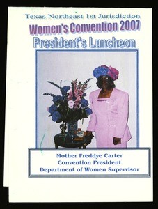 President's luncheon program, Women's convention, Texas northeast, COGIC, 2007