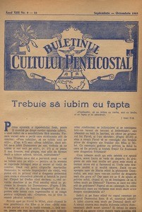 Buletinul Cultului Penticostal - Biserica lui Dumnezeu Apostolica