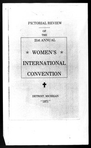 Pictorial review of the 21st Annual Women’s International Convention, COGIC, 1971