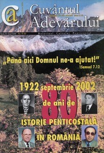 Buletinul Cultului Penticostal - Biserica lui Dumnezeu Apostolica