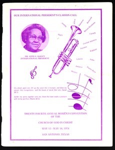 Women’s International Convention, COGIC (24th: 1974), program