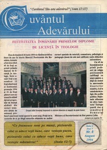 Buletinul Cultului Penticostal - Biserica lui Dumnezeu Apostolica