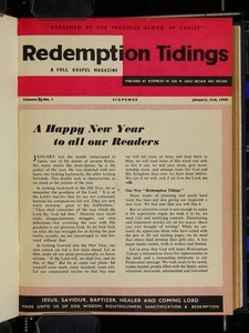 Redemption tidings, vol. 34, nos. 1-52, 3 Jan. - 25 Dec. 1958