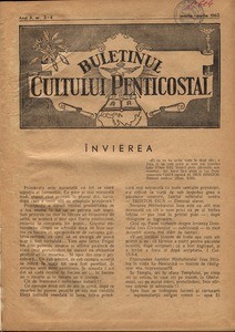 Buletinul Cultului Penticostal - Biserica lui Dumnezeu Apostolica