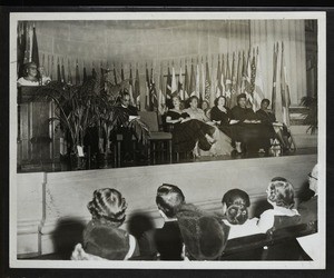 Arenia Mallory on stage at the meeting of the National Council of Negro Women, Washington, DC