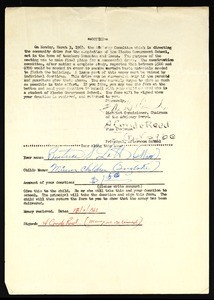 Form soliciting donations for the Pleebo Government School, Liberia, 1963