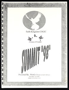 Women of Wisdom summit program, Faith Kingdom COGIC, Dallas, 1998