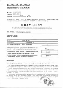 Notification about classification of organizations by agencies