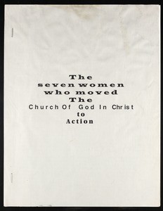 The seven women who moved the Church of God in Christ to action, after 1997