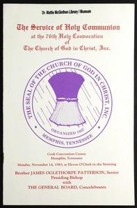 76th Annual Holy Convocation of the Church of God in Christ, Service of Communion