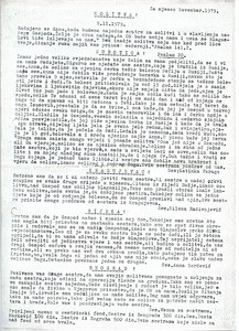Circular letter for November 1979