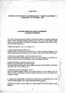 Preparation for the crusade "Jesus for Slovenia" in Ljubljana, 8 – 10 October, 1992