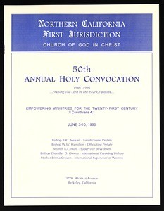 Annual holy convocation, Northern California, COGIC (50th: 1996), program