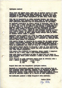 Circular letter from sister Olga Üllen