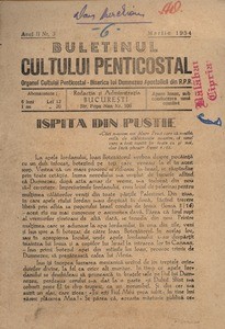 Buletinul Cultului Penticostal - Biserica lui Dumnezeu Apostolica