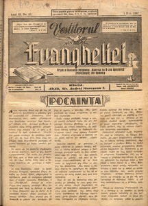 The herald of Gospel, 1947, vol, 3, no. 23 = Vestitorul Evangheliei, 1947, anul III, nr 23