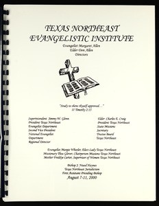 Texas Northeast Evangelistic Institute program, 2000
