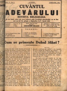 Buletinul Bisericii lui Dumnezeu Apostolice Penticostale