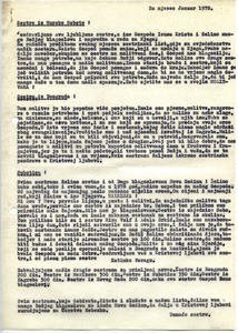 Circular letter for January 1978