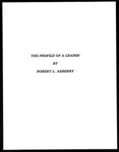 Profile of a leader, paper