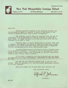 Letter, ca. 1956, to Blaine Young