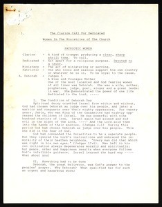 Women's International Convention, Church of God in Christ (Washington, DC), session syllabus