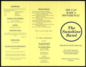 Flier promoting the Sunshine Band, COGIC